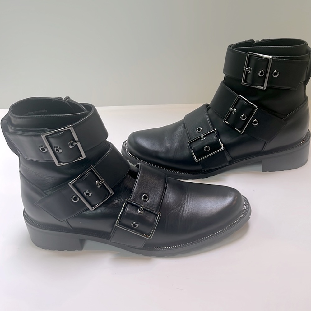 BLONDO black leather Charlie Moto Bootie
